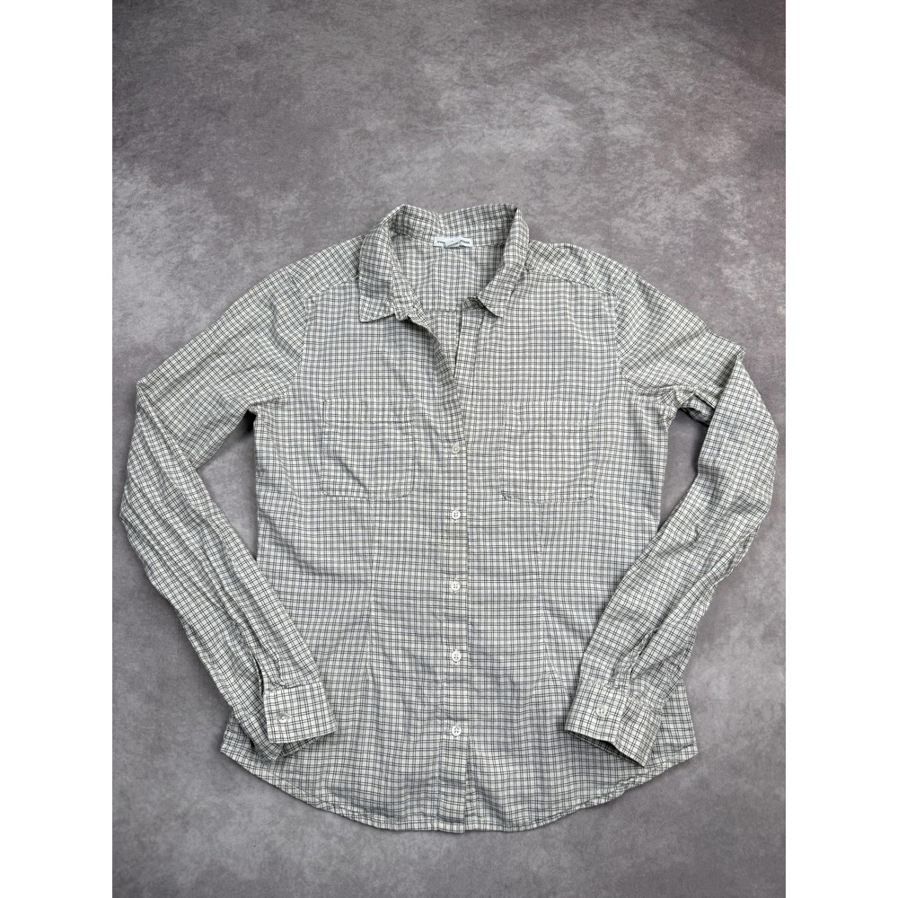 James Perse Shirt Womens‎ Large Plaid Button Down WFE3598 Pockets